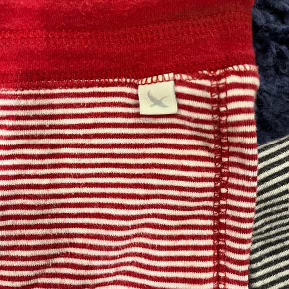 Eddie Bauer Striped Pajama Pants Set of 2 Red and Gray - Picture 2 of 9